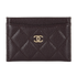 Chanel Classic Card Holder, &pound;310, Accessories, Burgundy, Caviar Leather, Front view